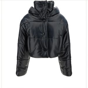 Nanushka Black Puffer Jacket Small - removable hood